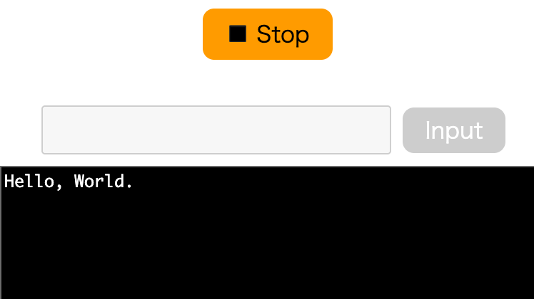 Program runtime screen